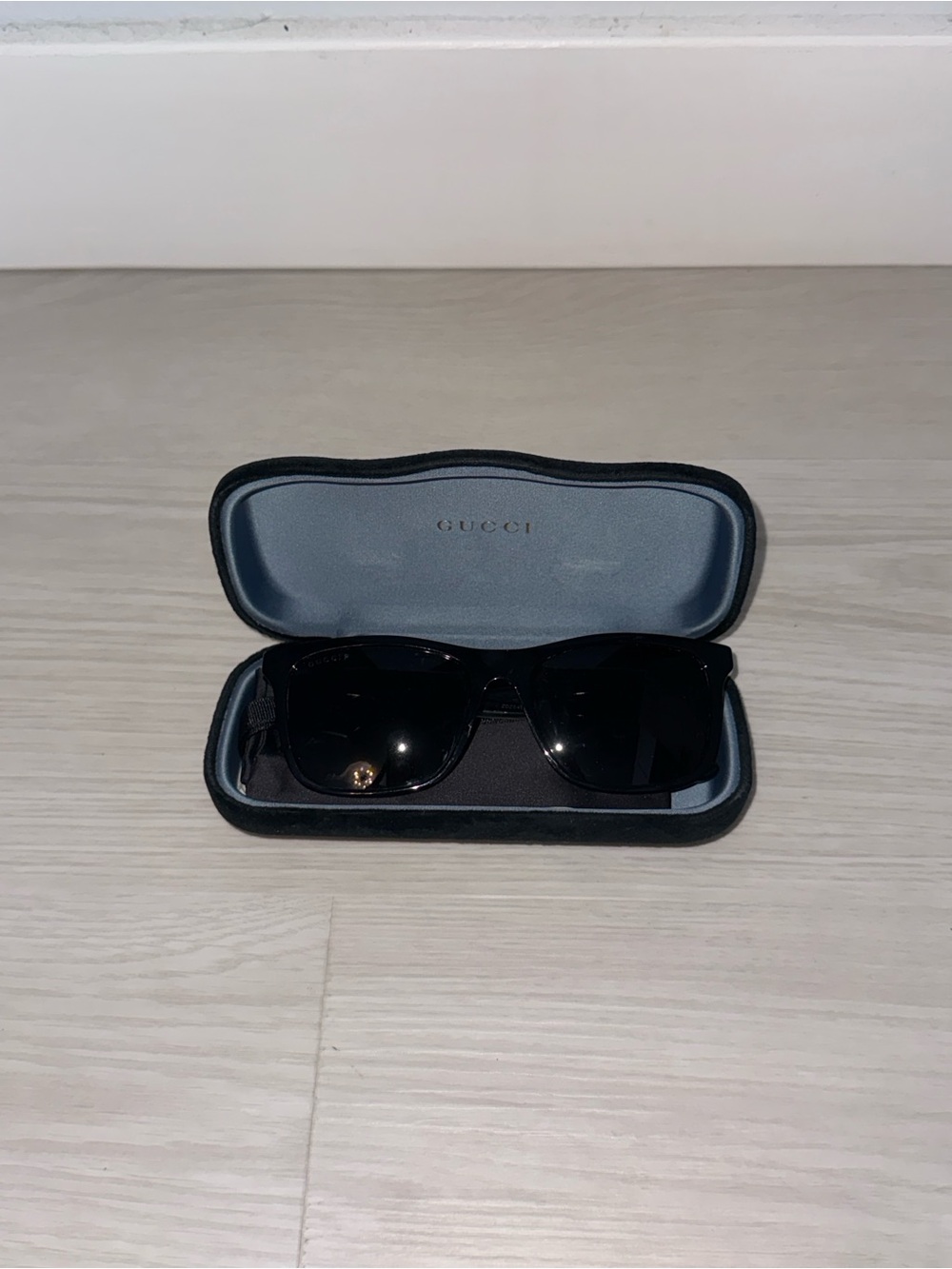 Gucci Black Frame Sunglasses with Branded Case